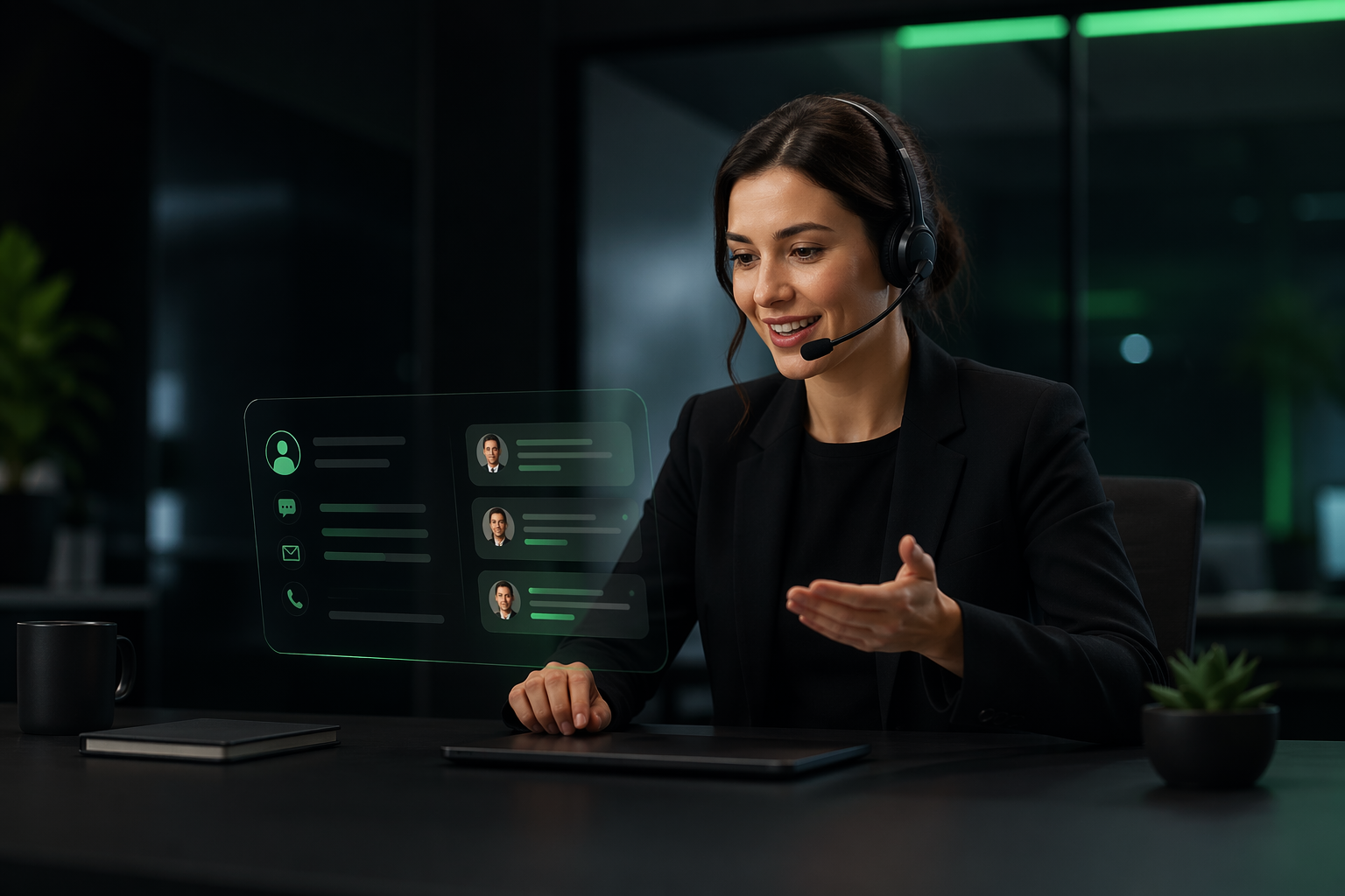 Especialista de atendimento AUDACX em interface de suporte digital